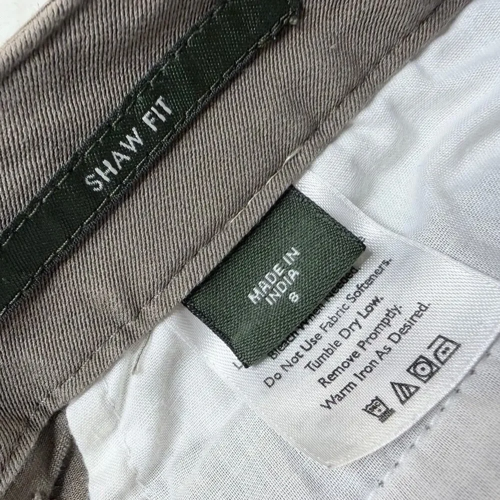 Eddie Bauer Shaw Fit Cotton Blend Bootcut Chino Pants Sz 8 Women Utility Casual